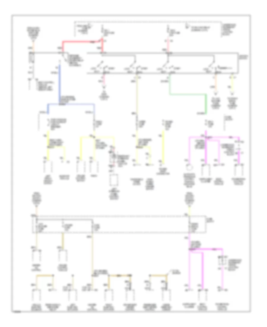 Power Distribution Wiring Diagram (2 of 3) for Oldsmobile Intrigue GL 2000