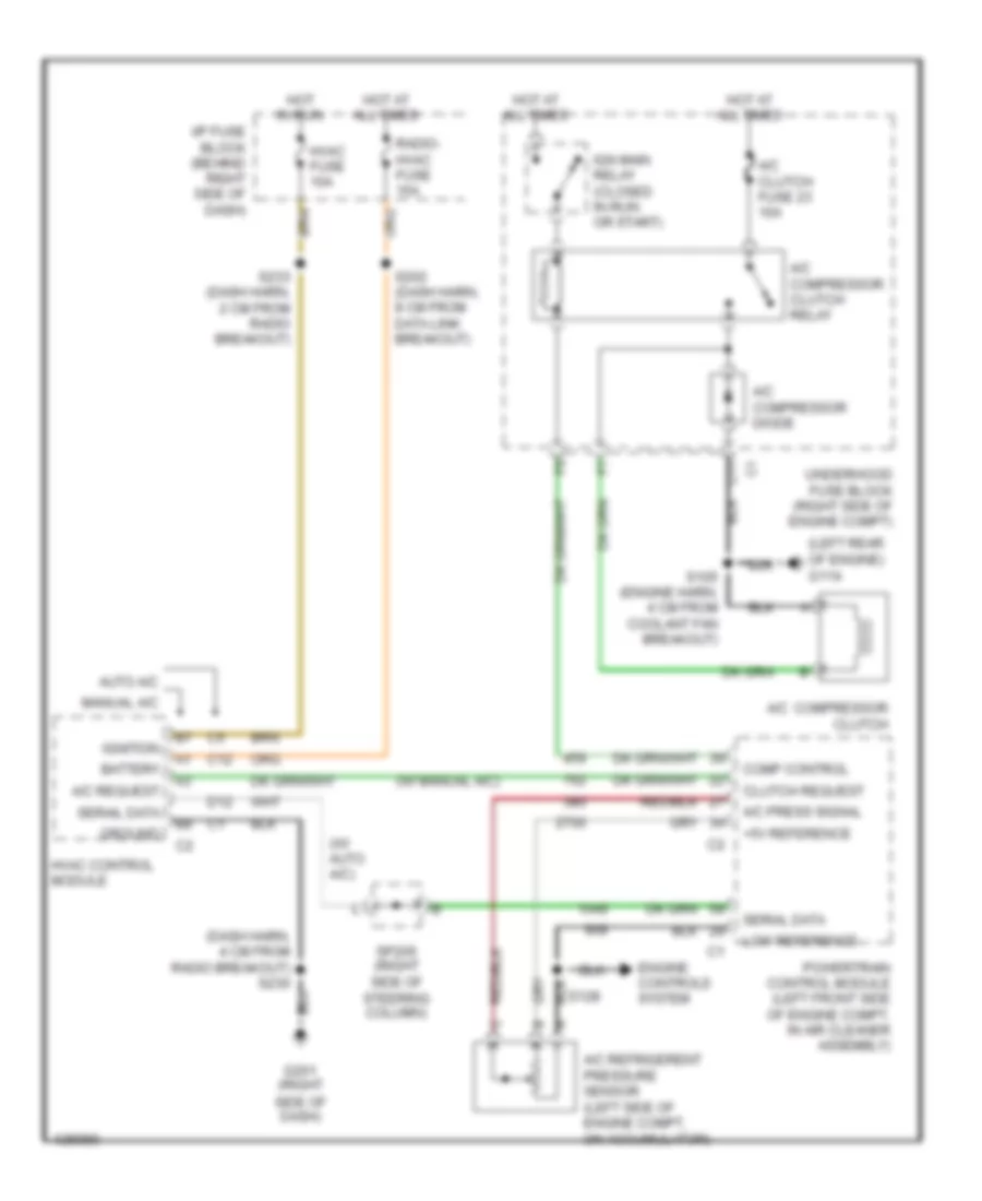 Compressor Wiring Diagram for Oldsmobile Intrigue GLS 2000