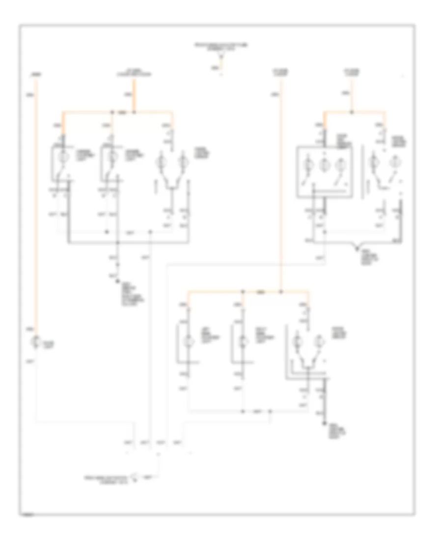 Courtesy Lamps Wiring Diagram (2 of 2) for Oldsmobile Cutlass Supreme S 1993