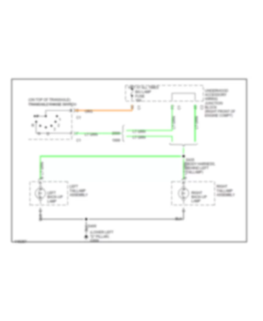 Back up Lamps Wiring Diagram for Oldsmobile Silhouette GL 2000