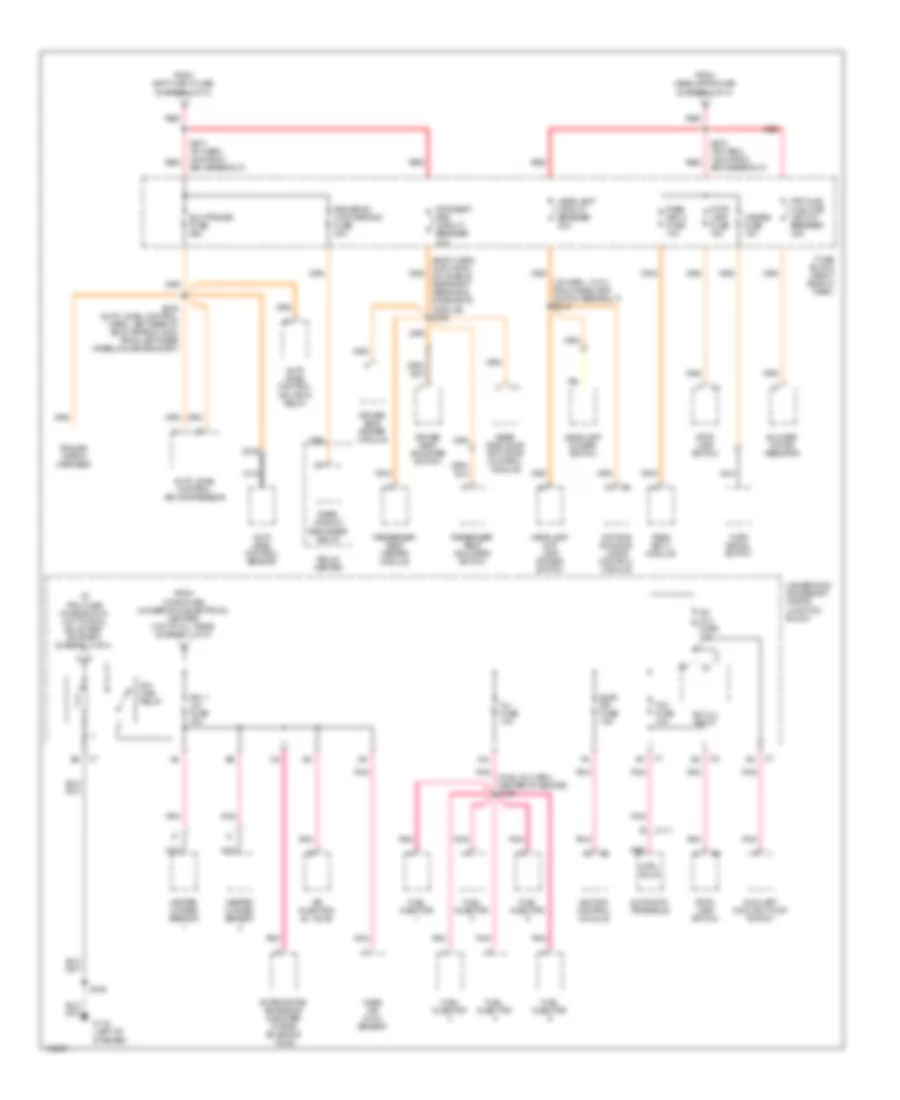 Power Distribution Wiring Diagram (2 of 4) for Oldsmobile Silhouette GL 2000