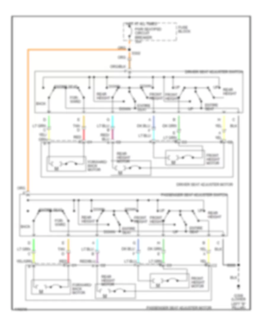 6 Way Power Seat Wiring Diagram for Oldsmobile Silhouette GL 2000