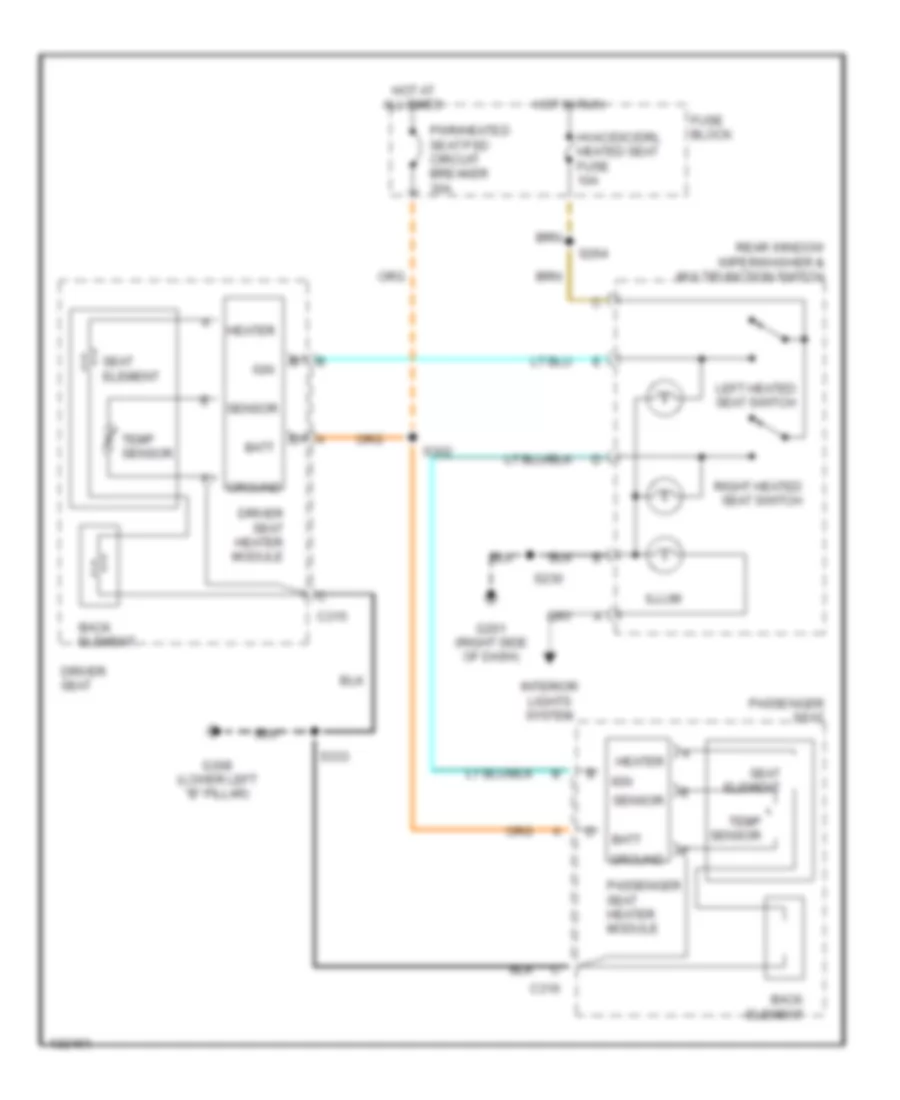 Heated Seats Wiring Diagram for Oldsmobile Silhouette GL 2000