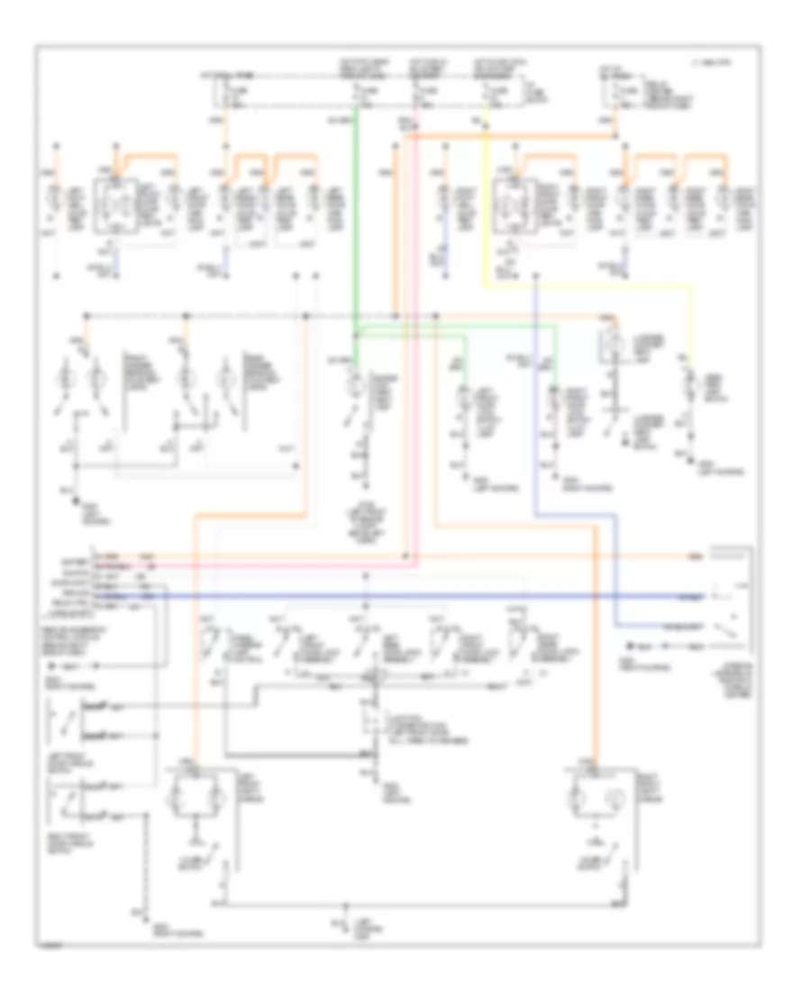 Courtesy Lamps Wiring Diagram with Illuminated Entry for Oldsmobile Eighty Eight Royale 1993