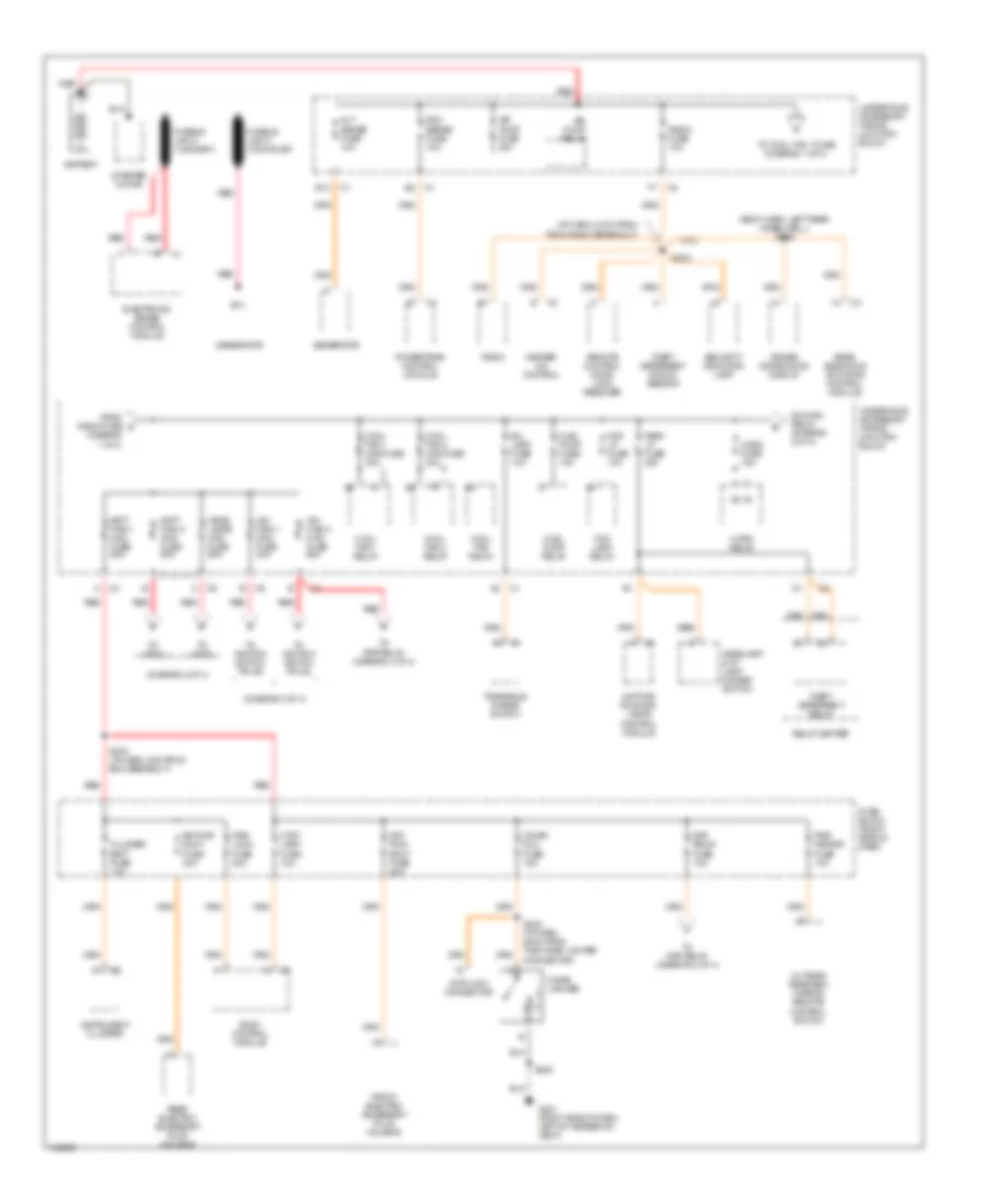 Power Distribution Wiring Diagram 1 of 4 for Oldsmobile Silhouette Premiere Edition 2000