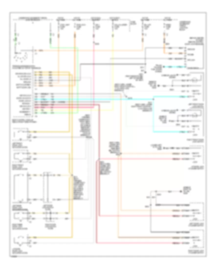 Power Door Lock Wiring Diagram for Oldsmobile Silhouette Premiere Edition 2000