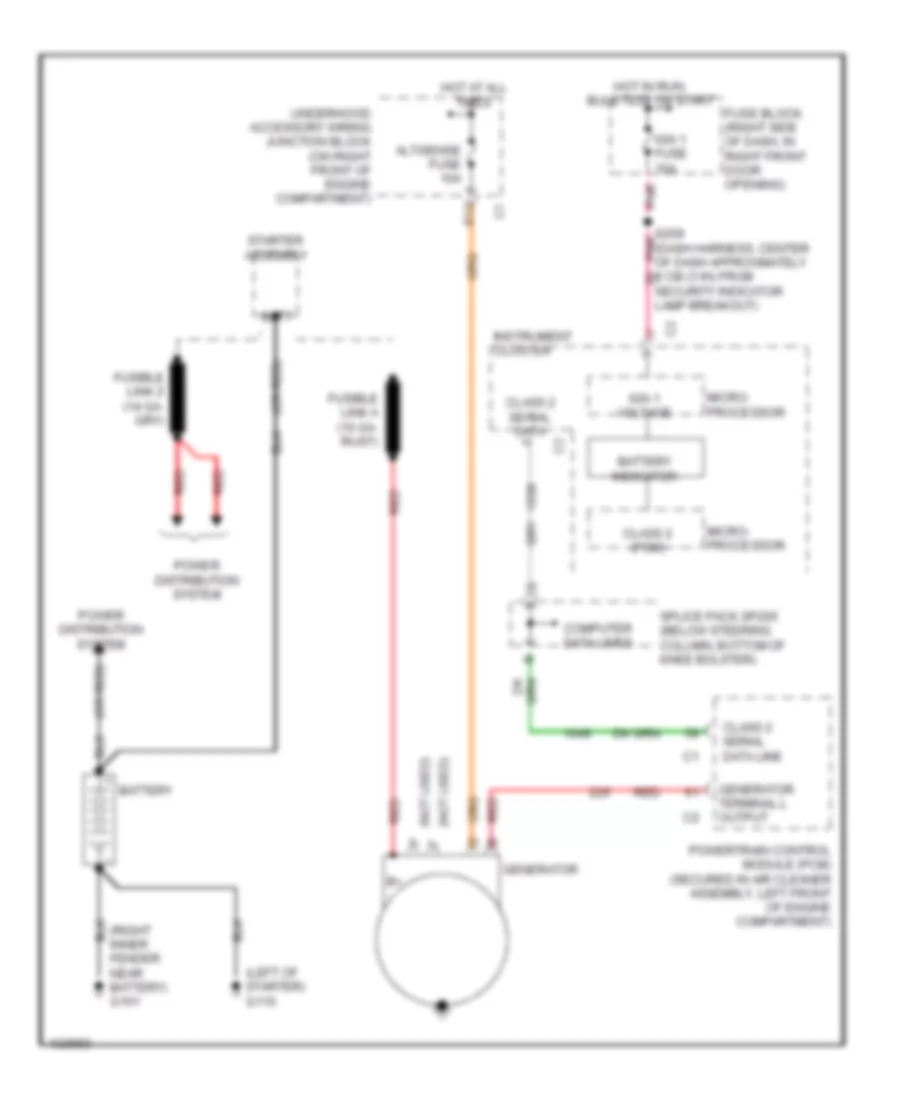 Charging Wiring Diagram for Oldsmobile Silhouette Premiere Edition 2000