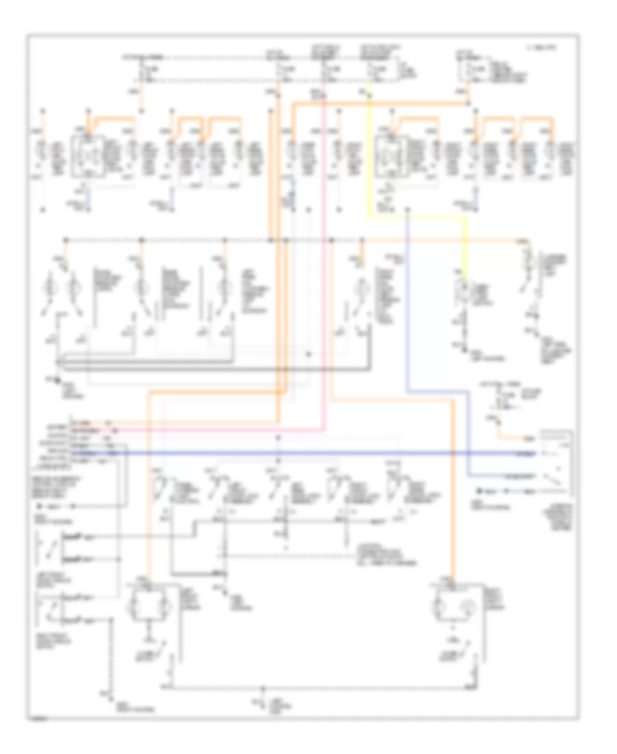 Courtesy Lamps Wiring Diagram with Illuminated Entry for Oldsmobile Ninety Eight Regency 1993