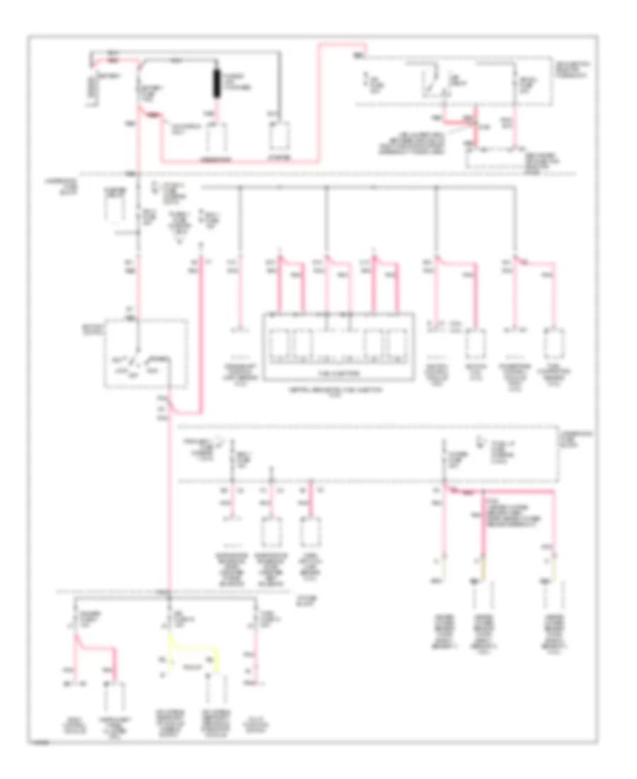 Power Distribution Wiring Diagram 1 of 5 for Oldsmobile Bravada 2001