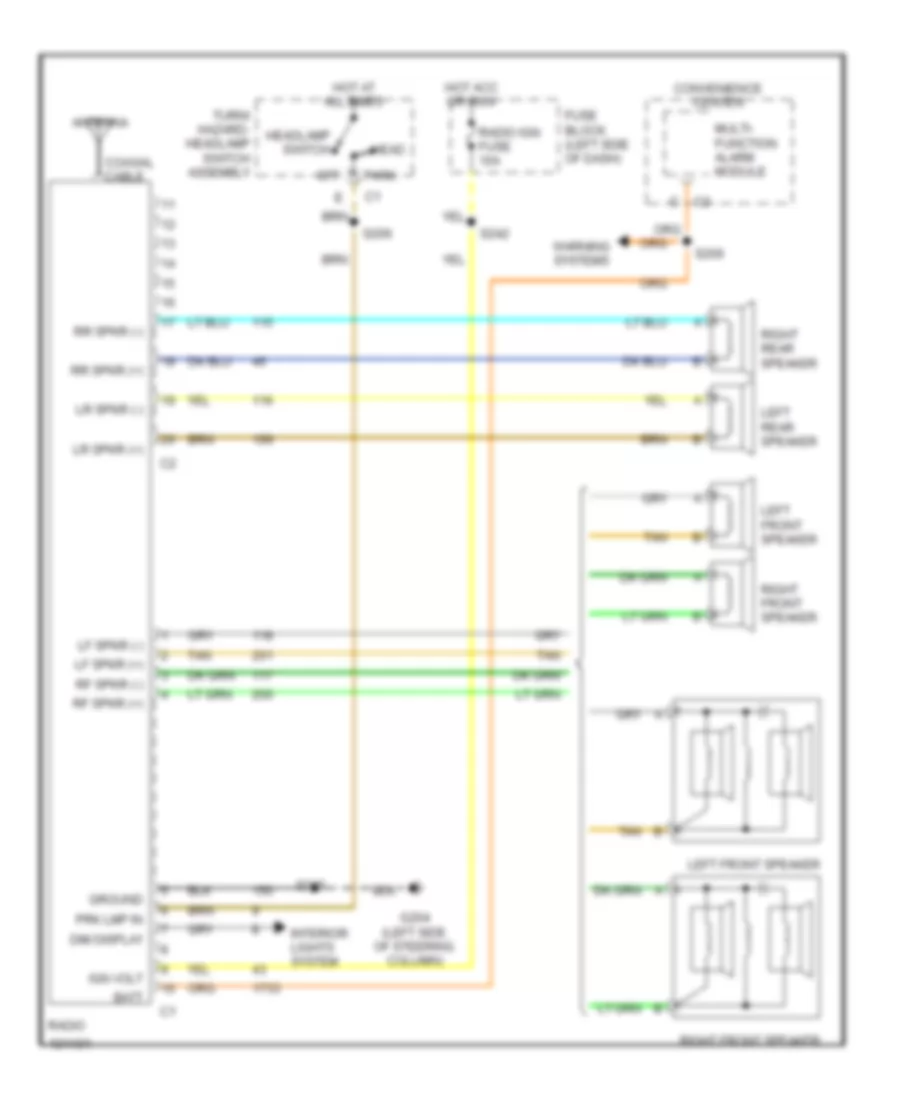 Radio Wiring Diagrams for Oldsmobile Achieva S 1994
