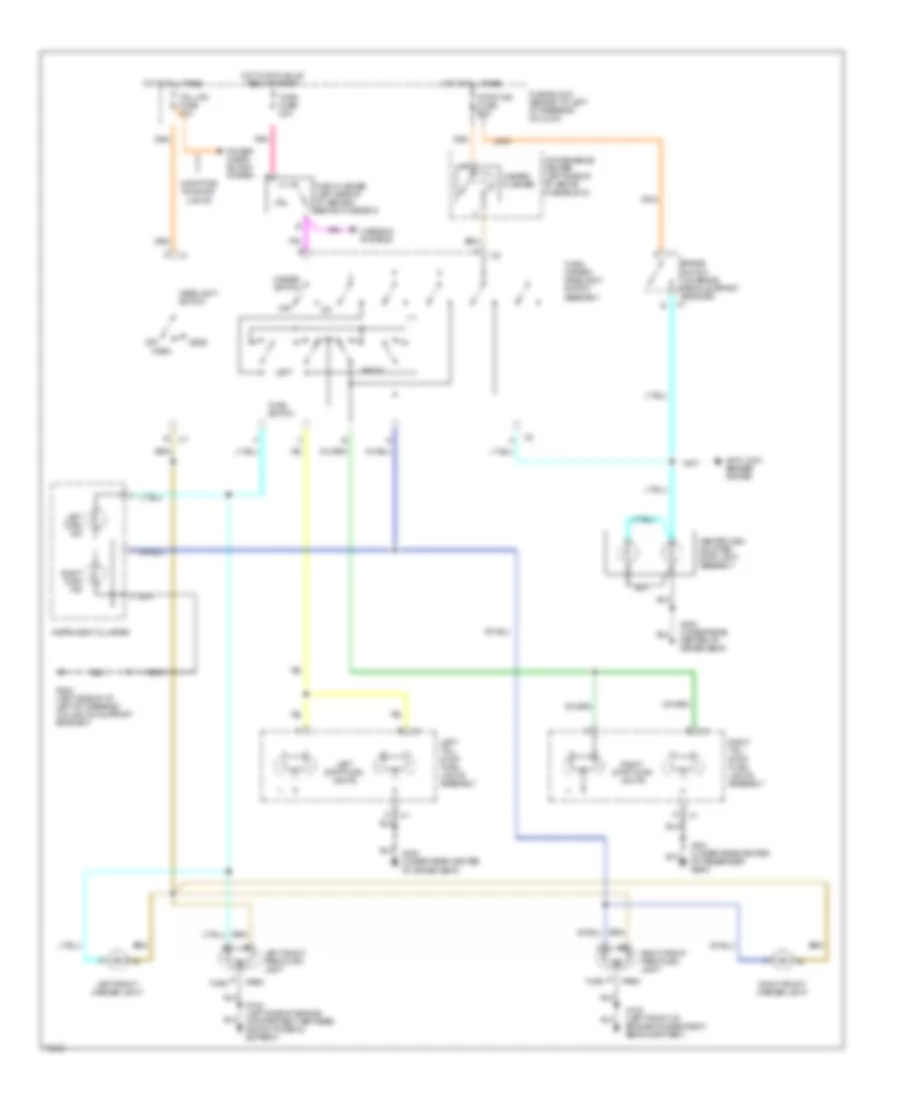 Exterior Light Wiring Diagram 1 of 2 for Oldsmobile Achieva SL 1994