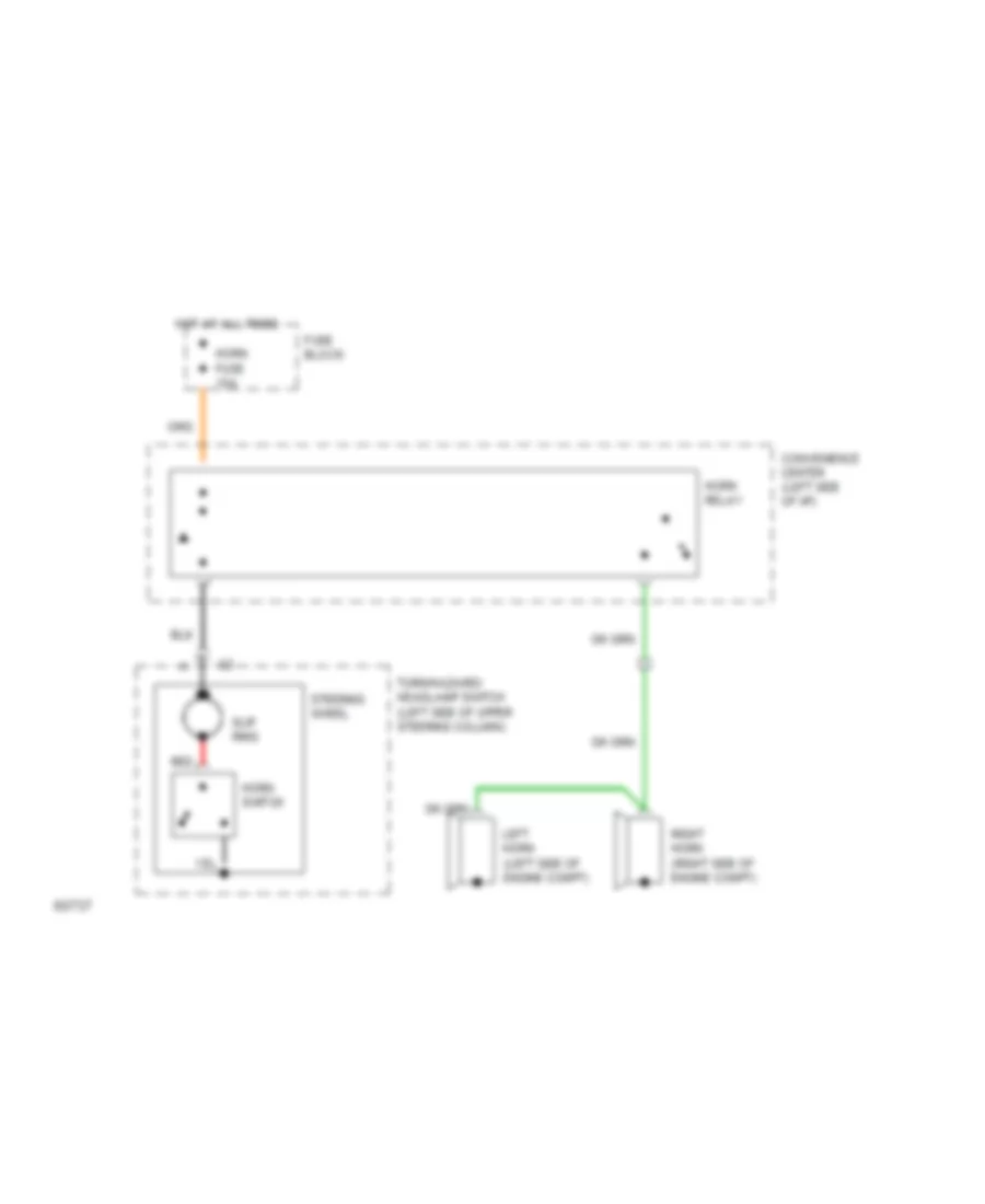 Horn Wiring Diagram for Oldsmobile Achieva SL 1994