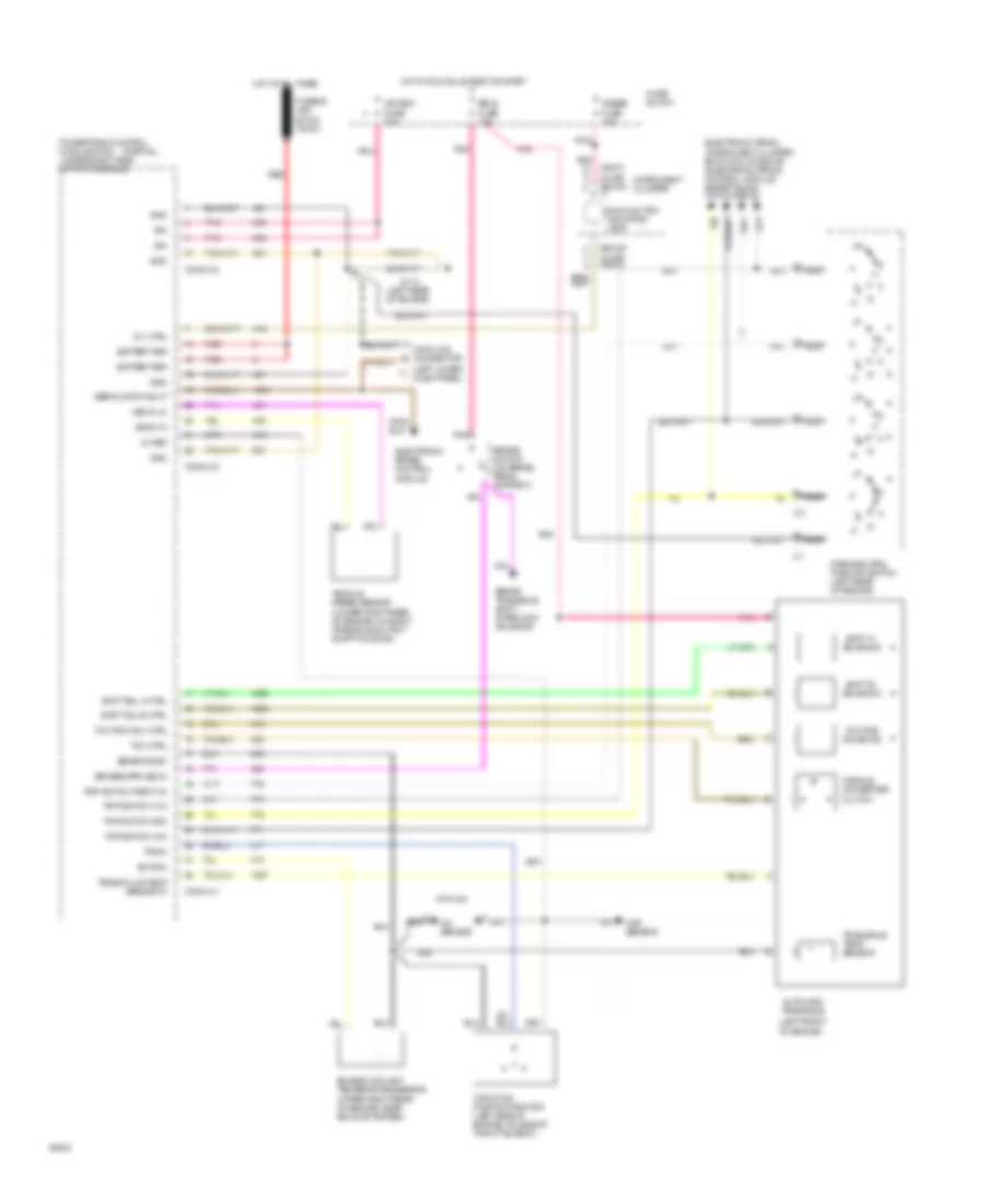 3.1L (VIN M), Transmission Wiring Diagram, 4T60-E for Oldsmobile Achieva SL 1994