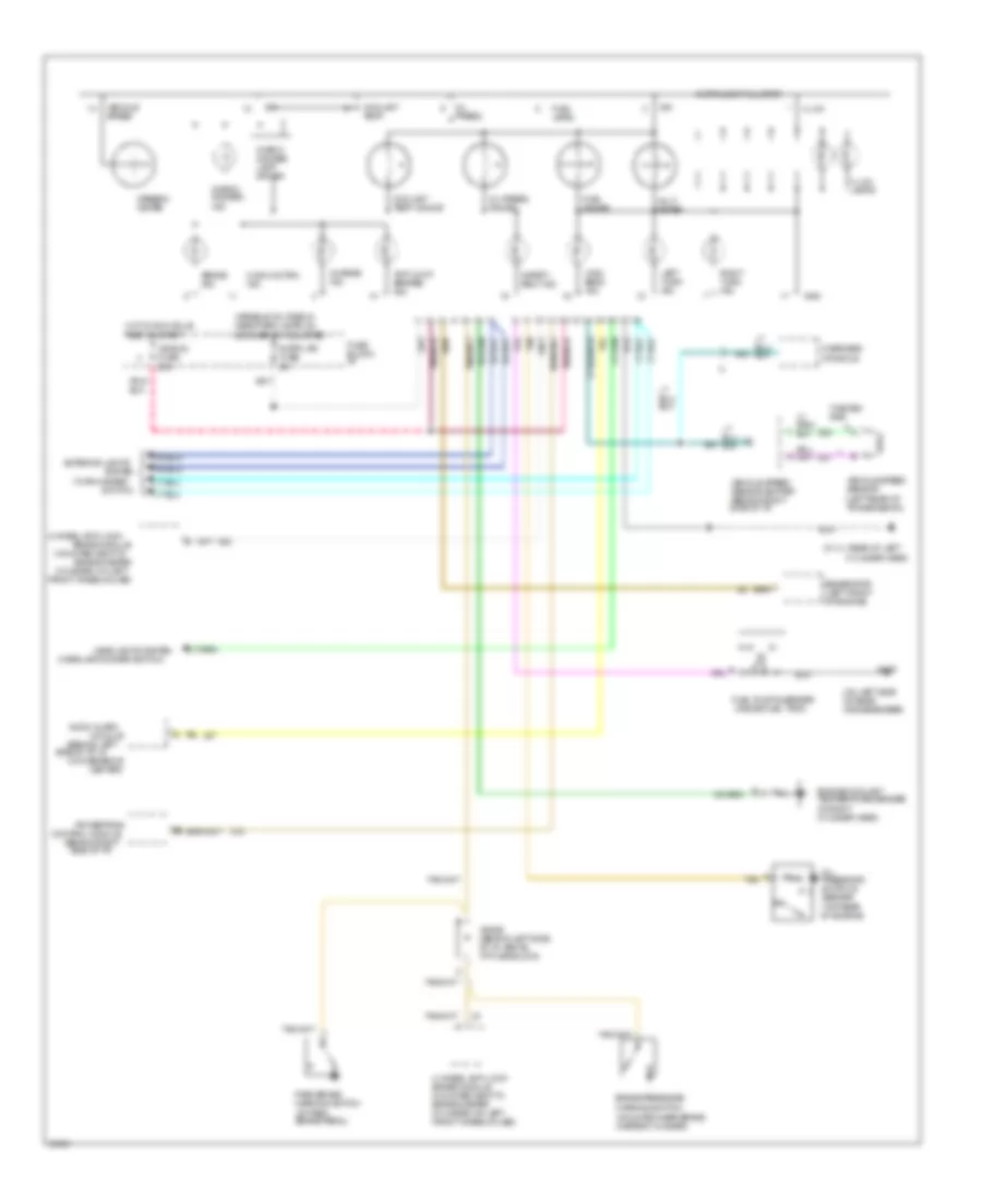 Analog Cluster Wiring Diagram for Oldsmobile Bravada 1994