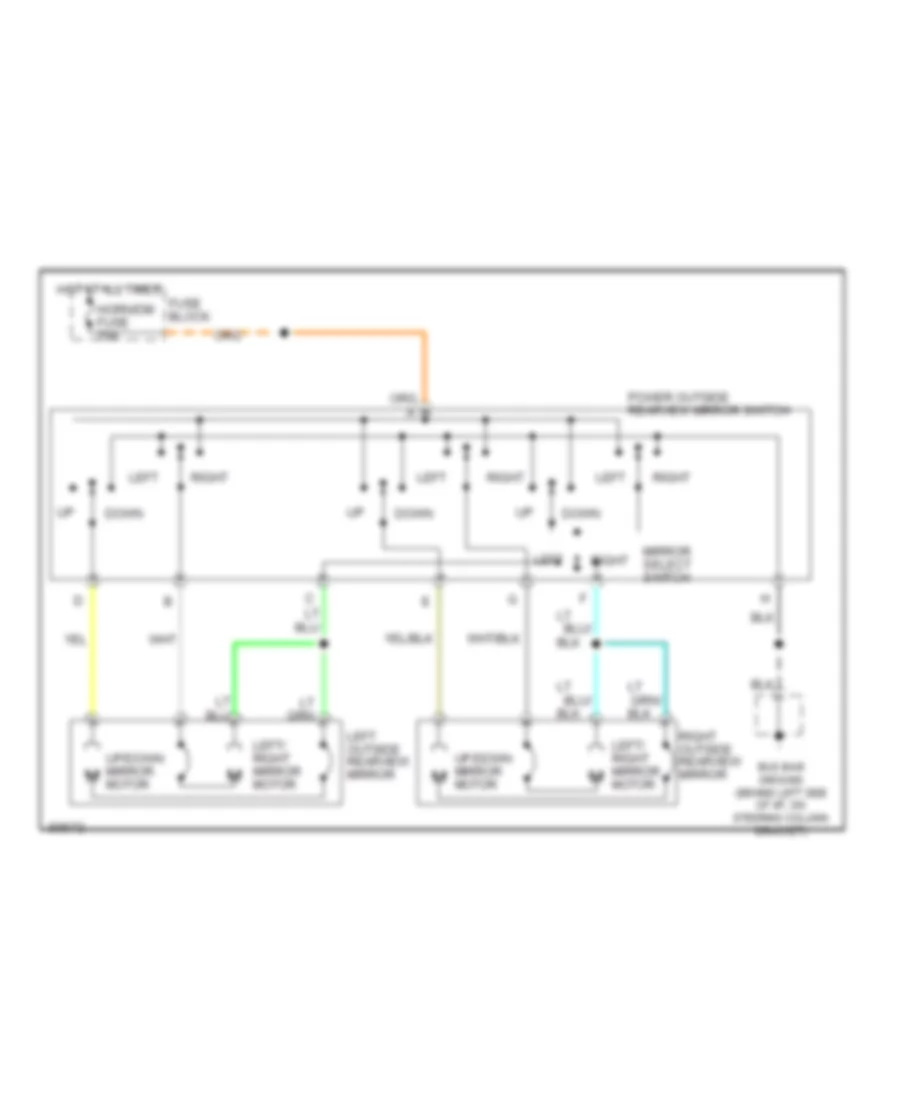 Power Mirror Wiring Diagram for Oldsmobile Bravada 1994