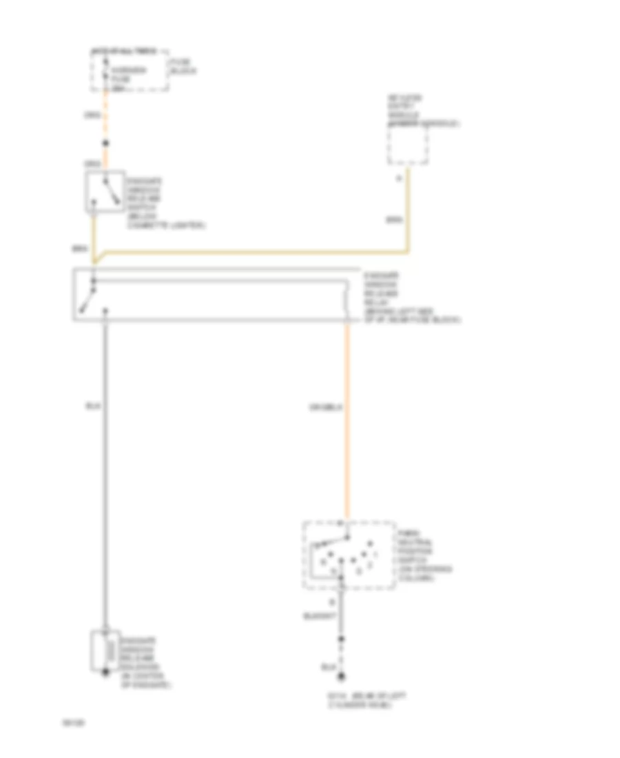 Tailgate Release Wiring Diagram for Oldsmobile Bravada 1994