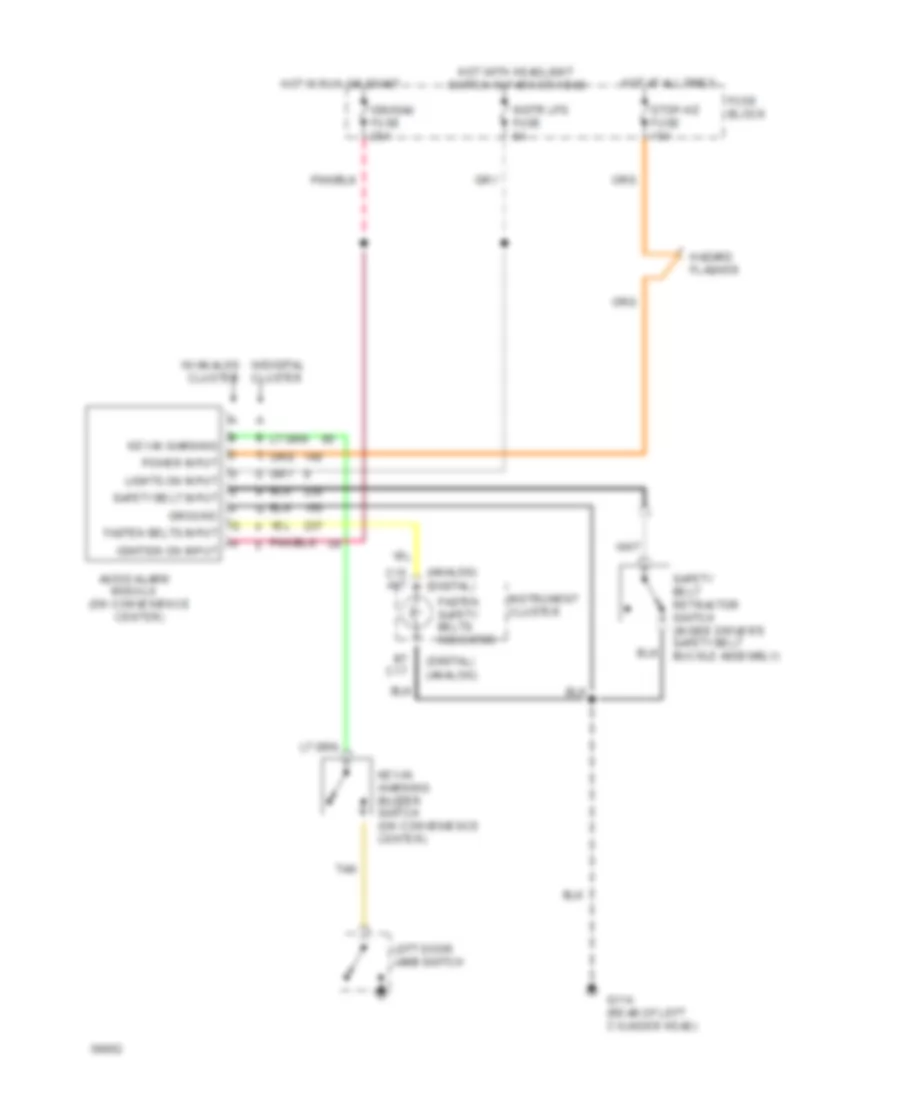 Warning System Wiring Diagrams for Oldsmobile Bravada 1994