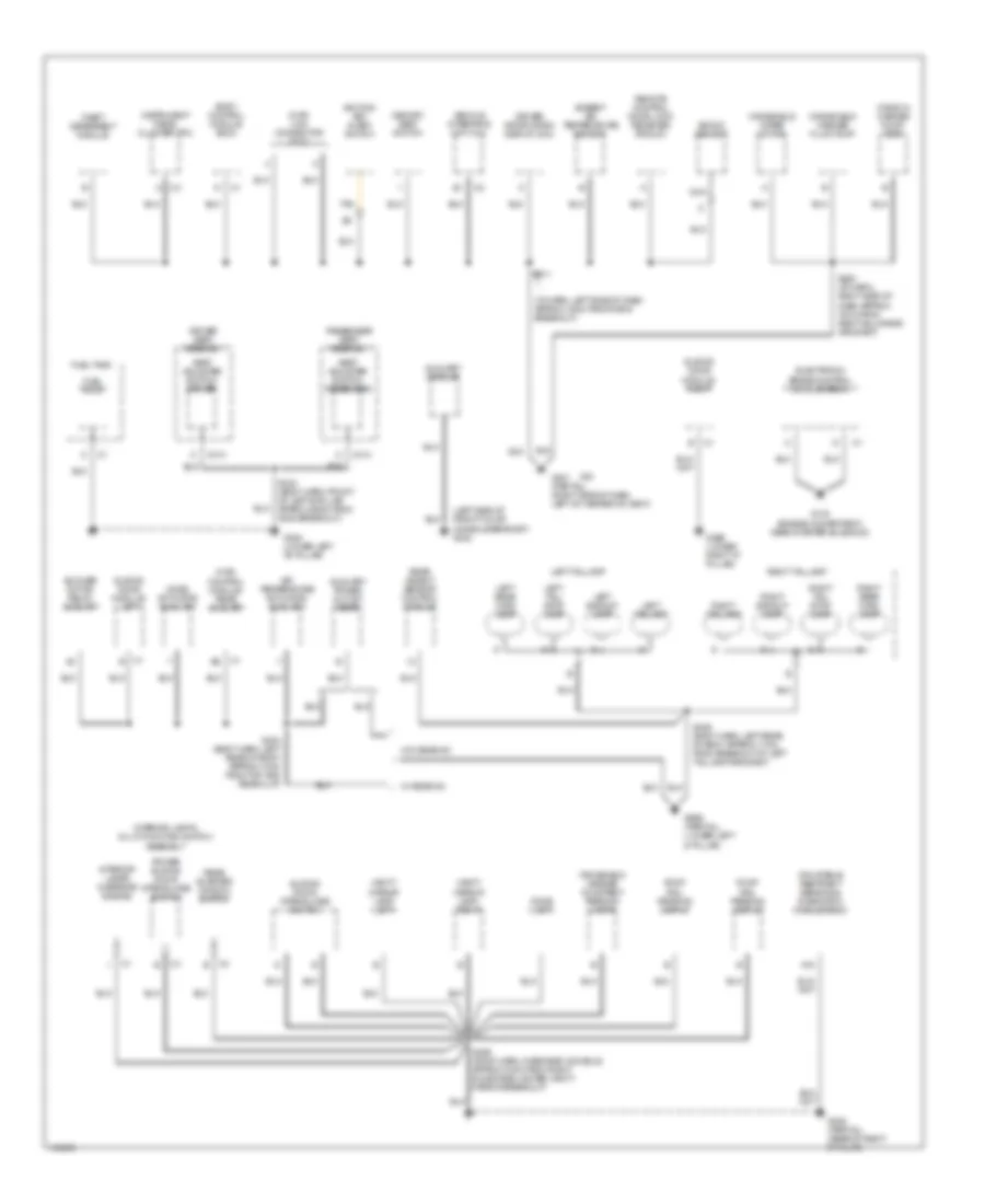 Ground Distribution Wiring Diagram 2 of 3 for Oldsmobile Silhouette GL 2001