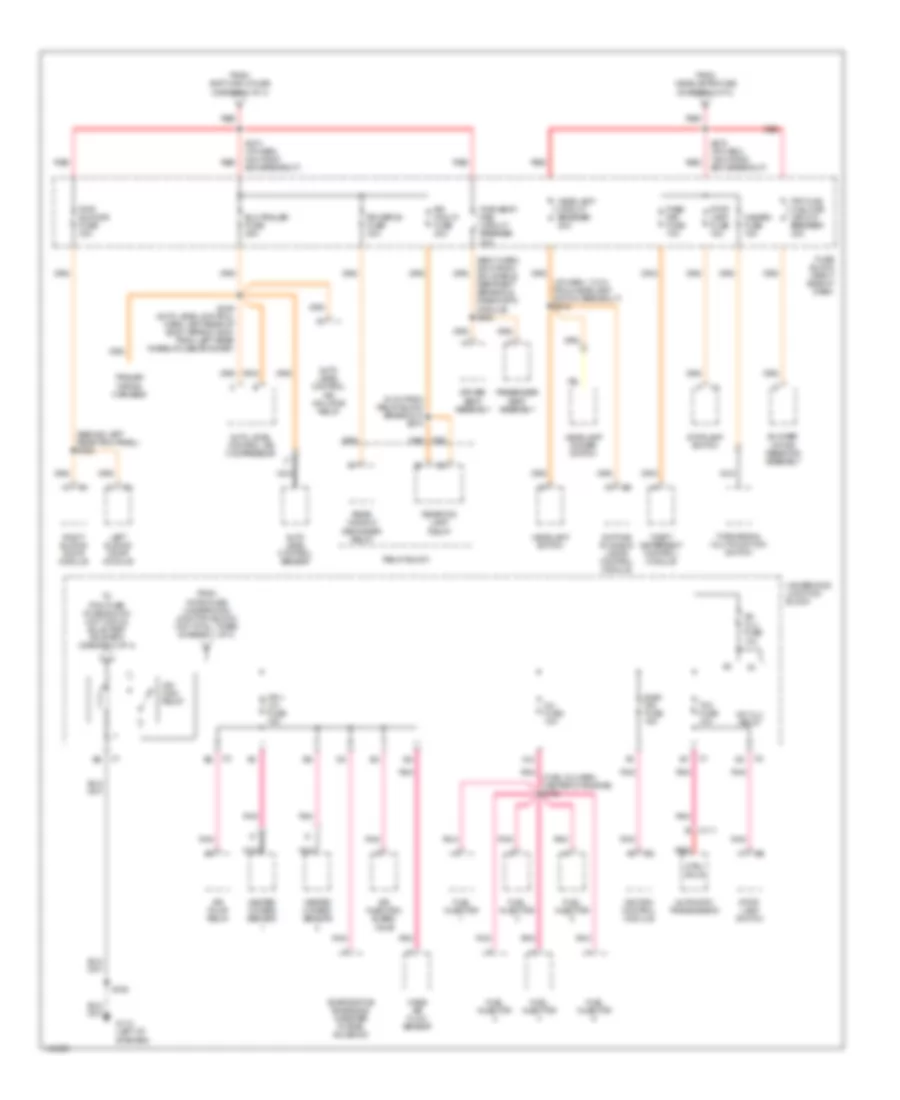 Power Distribution Wiring Diagram (2 of 4) for Oldsmobile Silhouette GL 2001