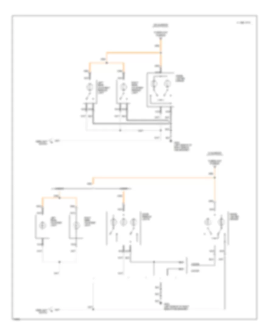 Courtesy Lamps Wiring Diagram 2 of 2 for Oldsmobile Cutlass Supreme 1994
