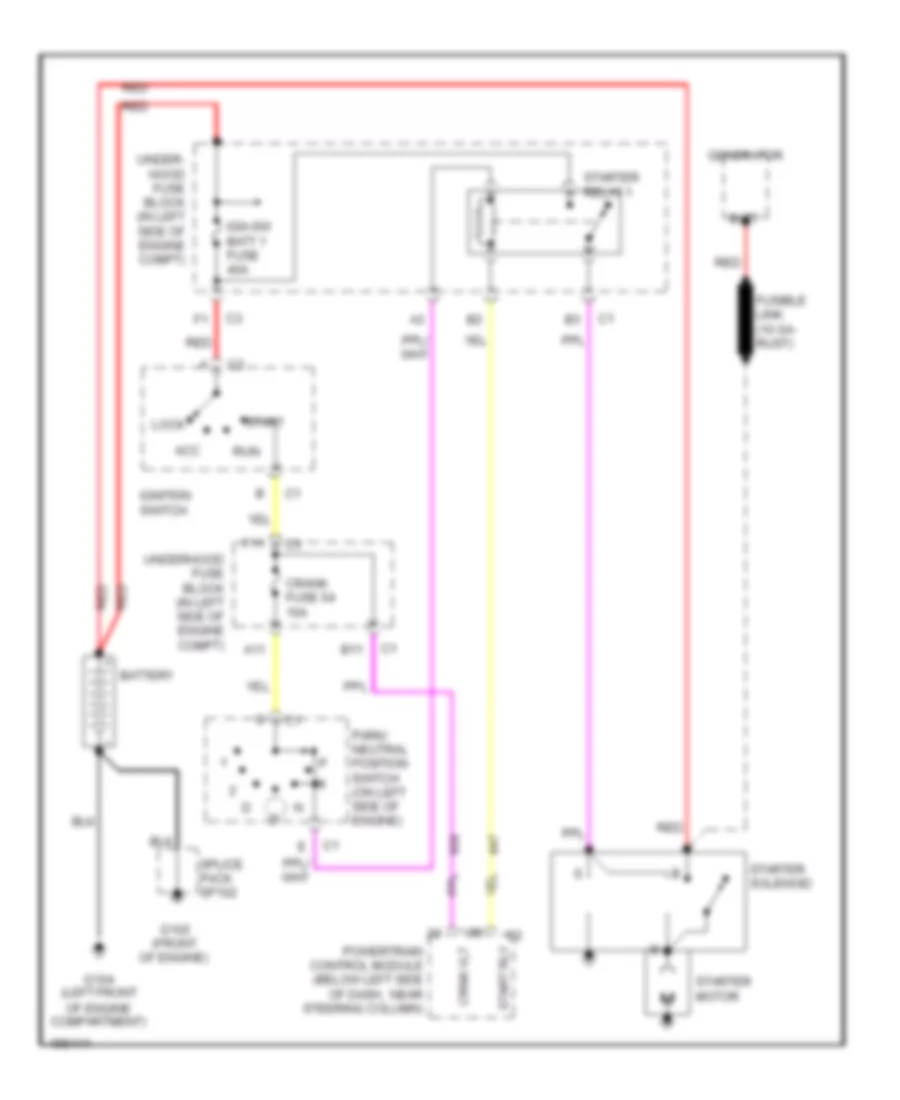 3 4L VIN E Starting Wiring Diagram With PCM Controlled Starter for Oldsmobile Alero GL 2002