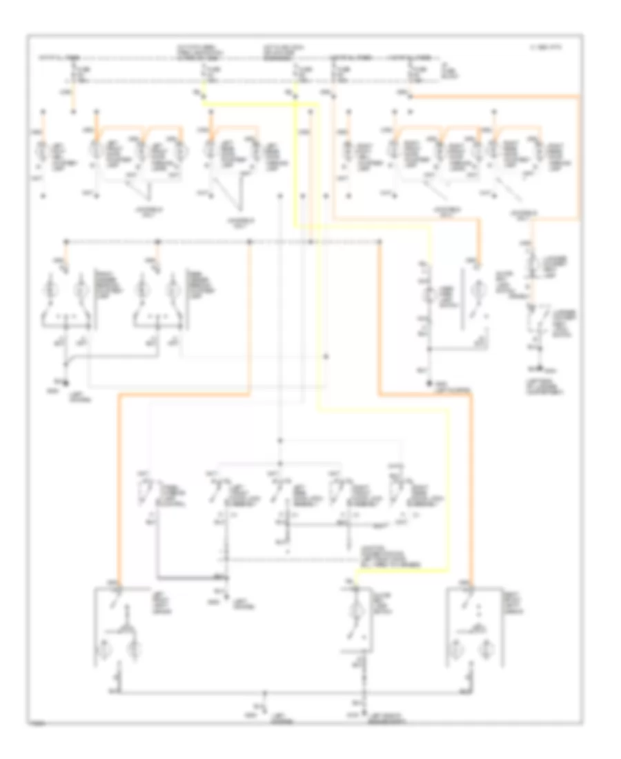 Courtesy Lamp Wiring Diagram without Illuminated Entry for Oldsmobile Eighty Eight Royale 1994