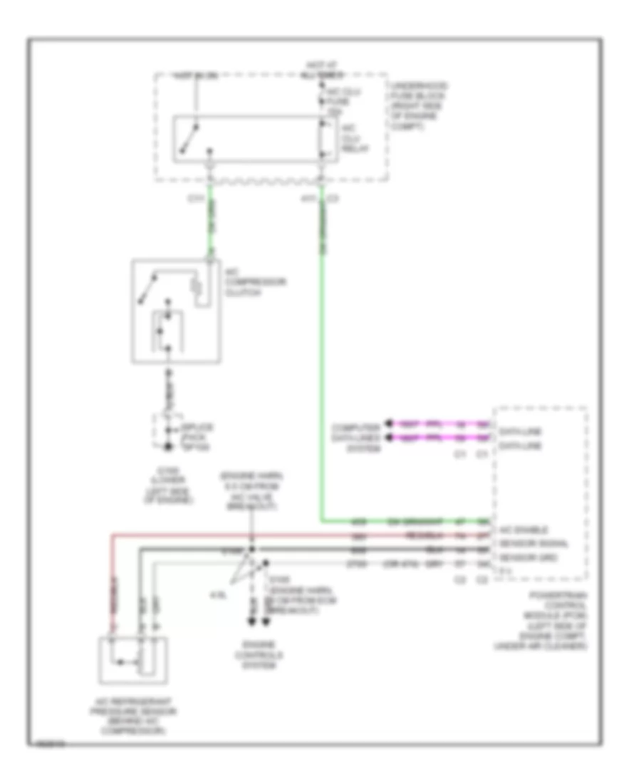 Compressor Wiring Diagram for Oldsmobile Aurora 2002