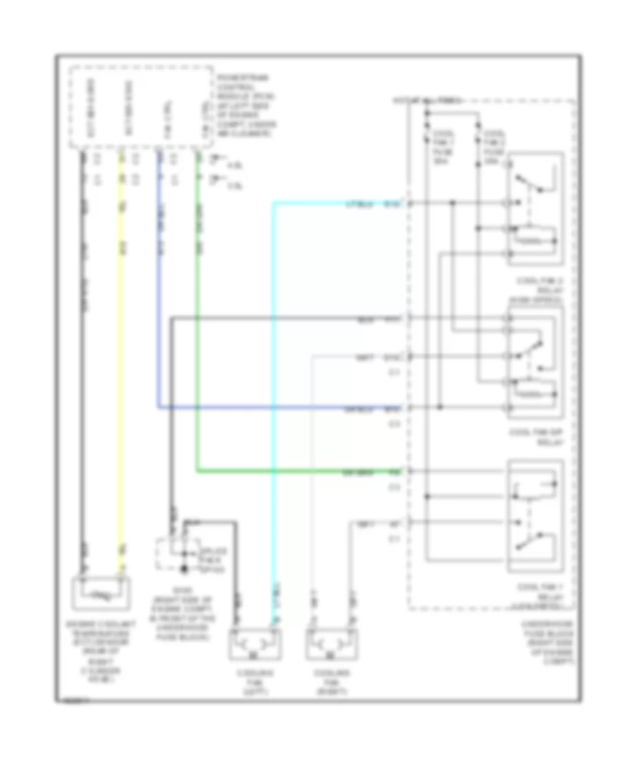 Cooling Fan Wiring Diagram for Oldsmobile Aurora 2002