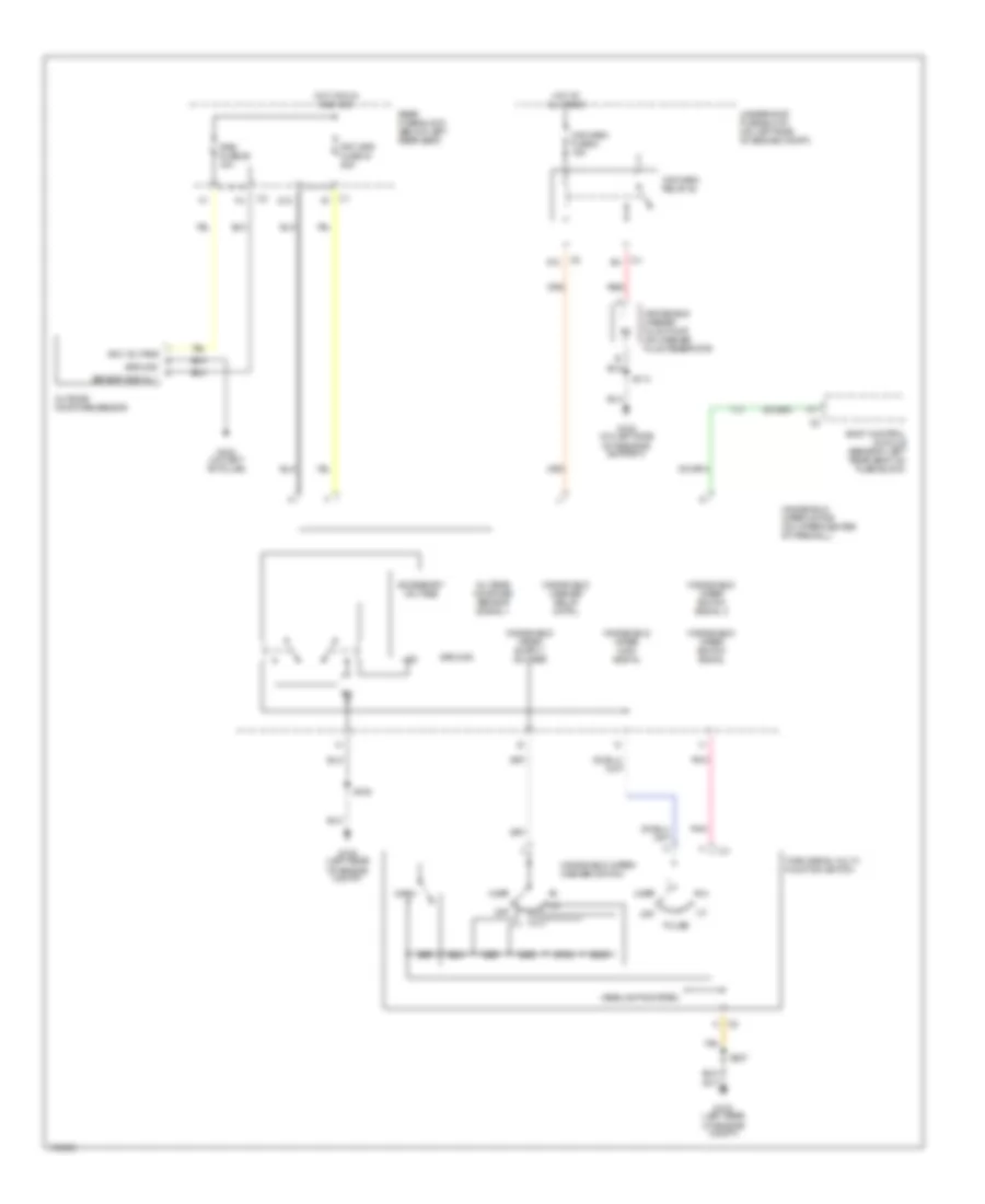 Электросхема переднего дворника стеклоочистителя и омывателя для Oldsmobile Bravada 2002