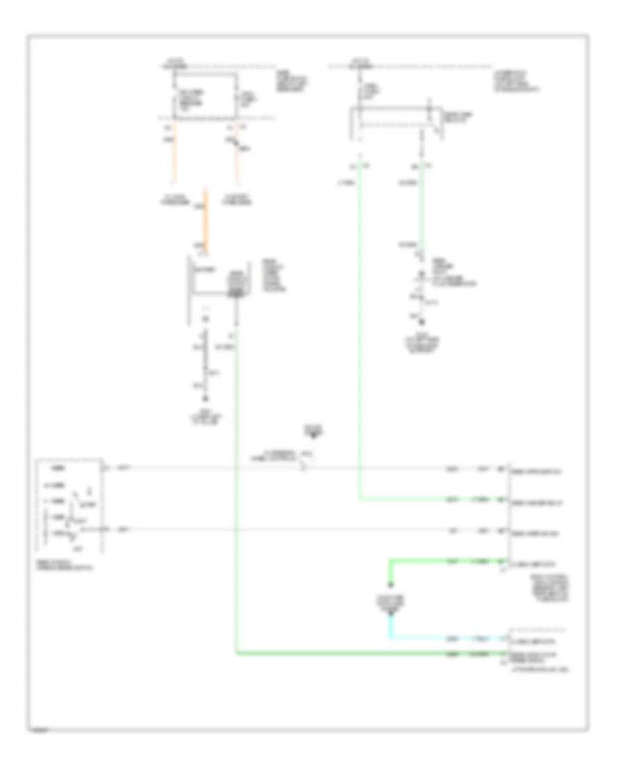 Электросхема заднего стеклоочистителя и омывателя стекла для Oldsmobile Bravada 2002