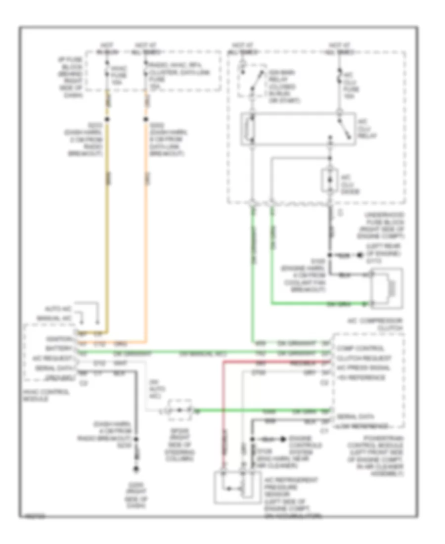 Compressor Wiring Diagram for Oldsmobile Intrigue GL 2002