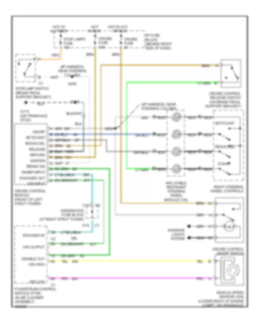 Cruise Control Wiring Diagram for Oldsmobile Intrigue GL 2002