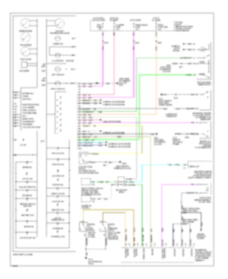 Instrument Cluster Wiring Diagram for Oldsmobile Intrigue GL 2002