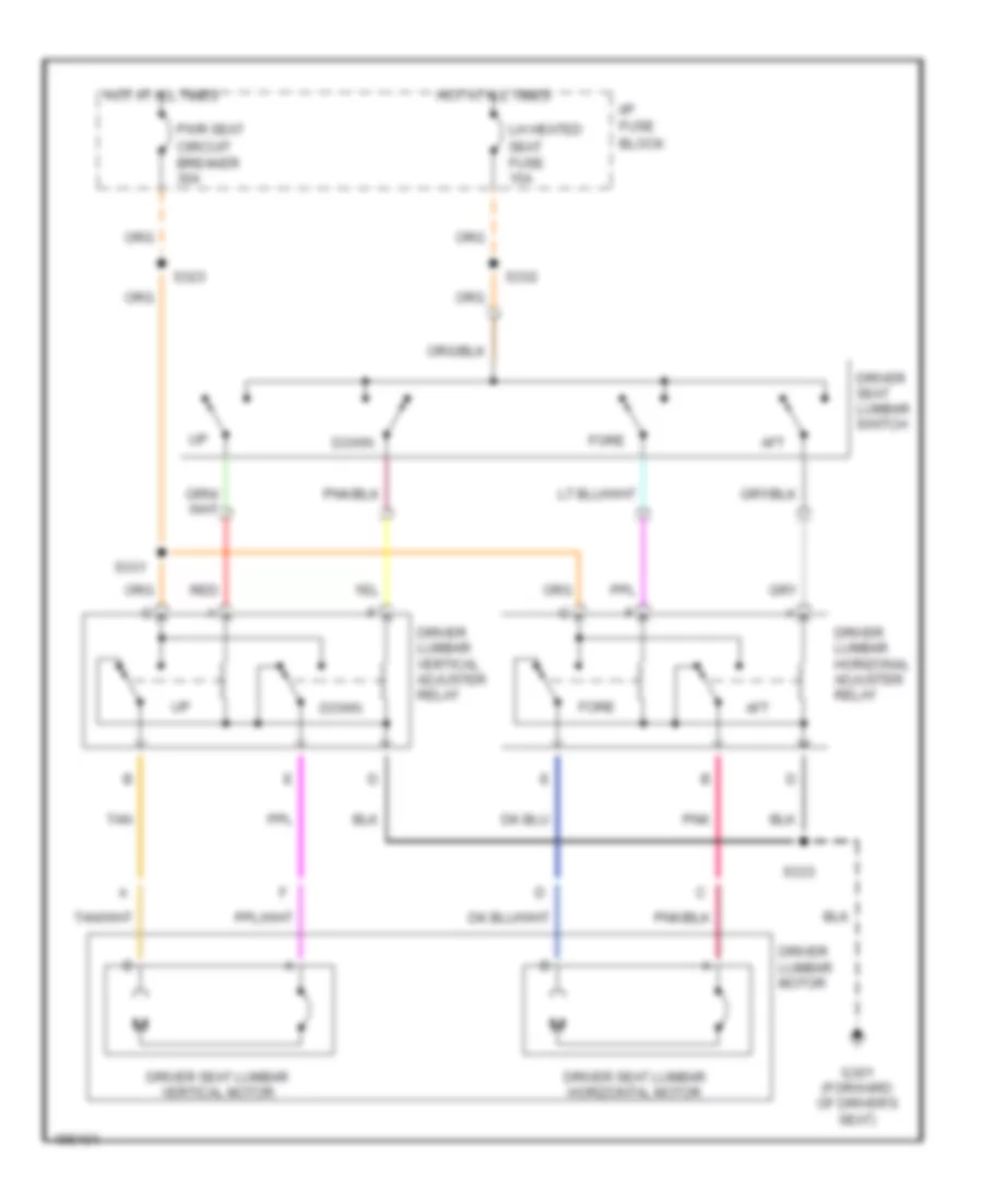 Lumbar Wiring Diagram for Oldsmobile Intrigue GL 2002
