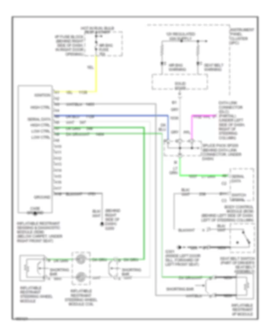Supplemental Restraint Wiring Diagram for Oldsmobile Intrigue GL 2002