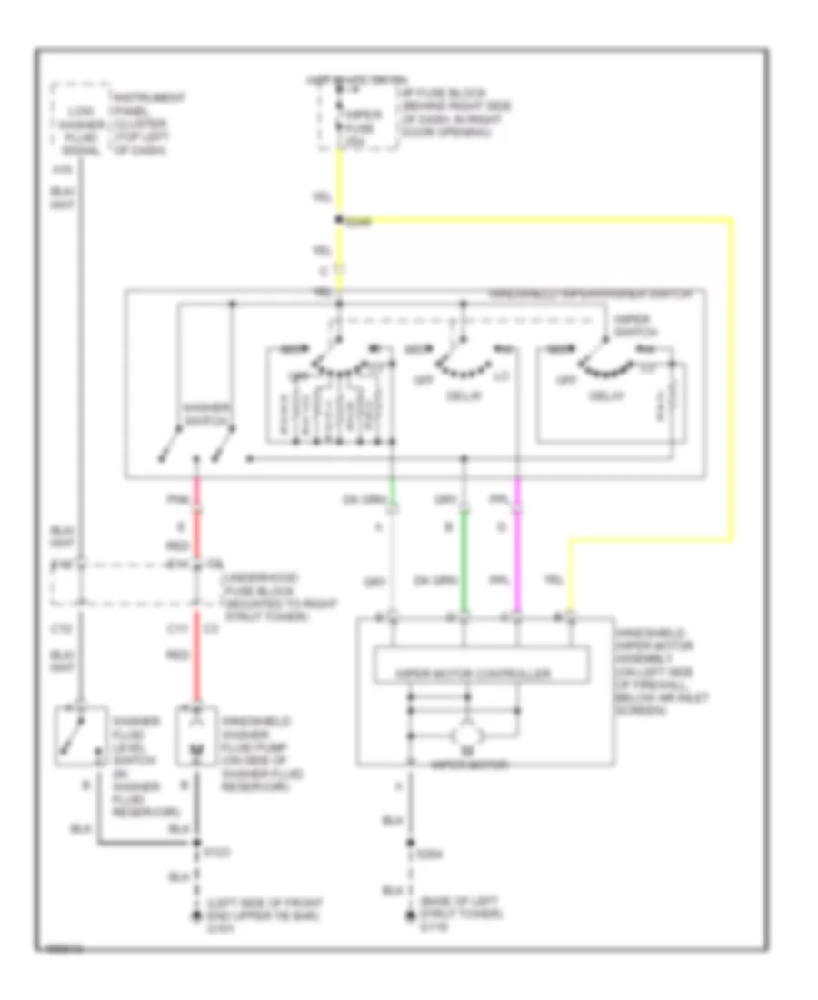 WiperWasher Wiring Diagram for Oldsmobile Intrigue GL 2002