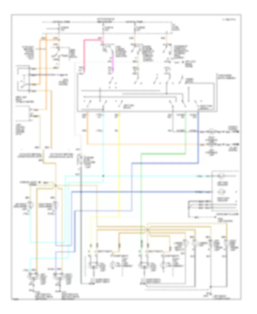 Exterior Light Wiring Diagram without Adaptive Lamp Monitor for Oldsmobile Ninety Eight Regency 1994