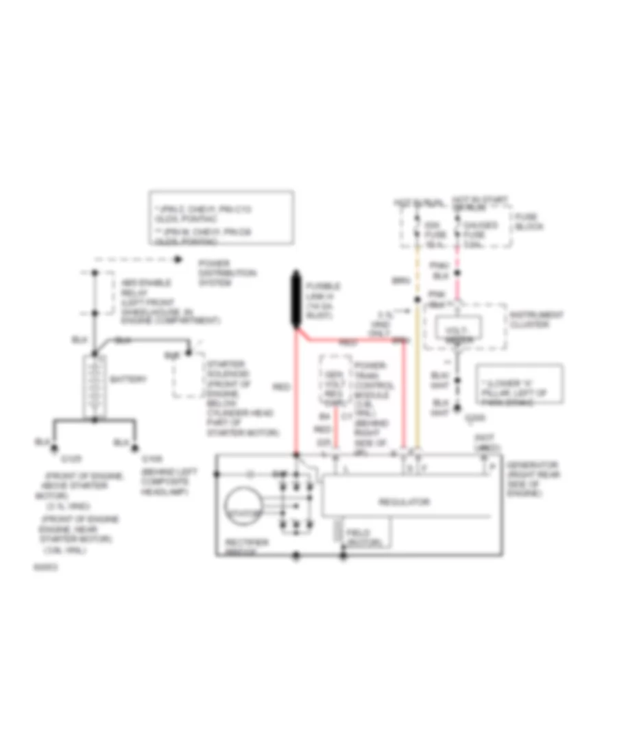 3 1L VIN D Charging Wiring Diagram for Oldsmobile Silhouette 1994