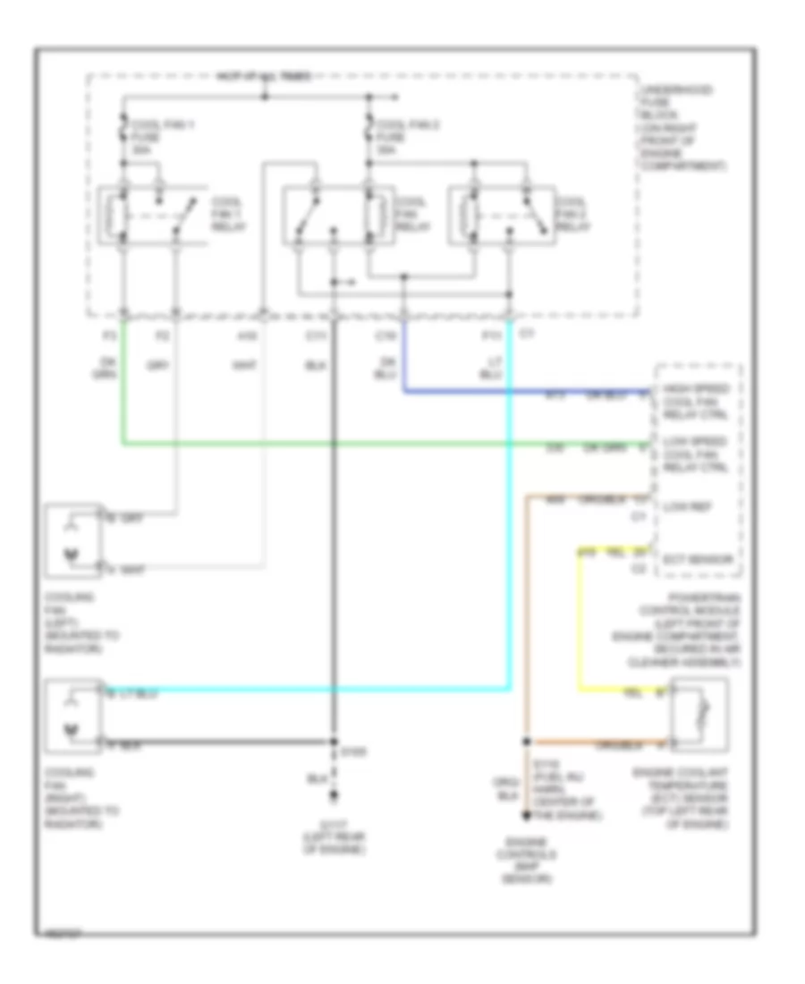 Cooling Fan Wiring Diagram for Oldsmobile Silhouette GL 2002