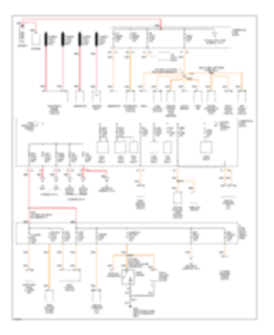 Power Distribution Wiring Diagram 1 of 4 for Oldsmobile Silhouette GL 2002