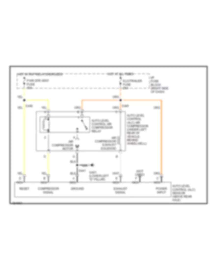 Electronic Suspension Wiring Diagram, without Inflator for Oldsmobile Silhouette GLS 2002