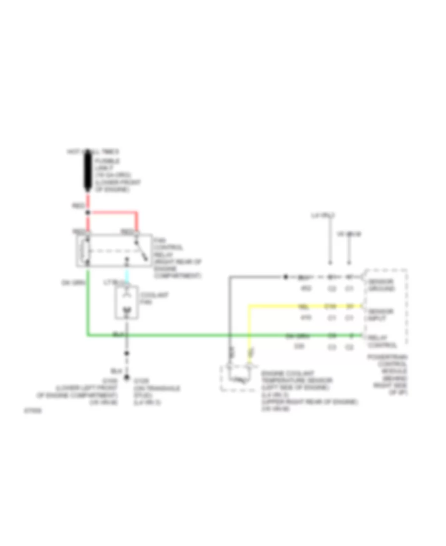 Cooling Fan Wiring Diagram for Oldsmobile Achieva S 1995