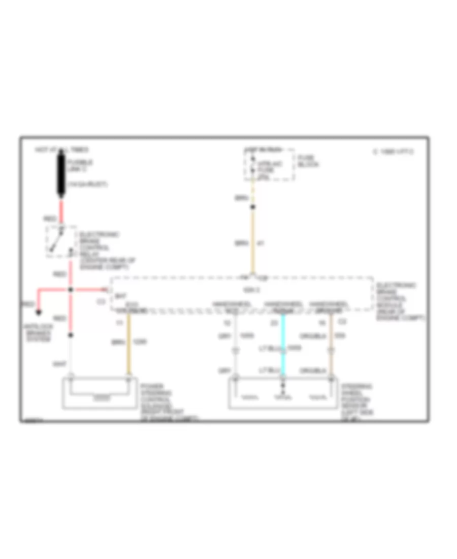 Electronic Power Steering Wiring Diagram for Oldsmobile Achieva S 1995