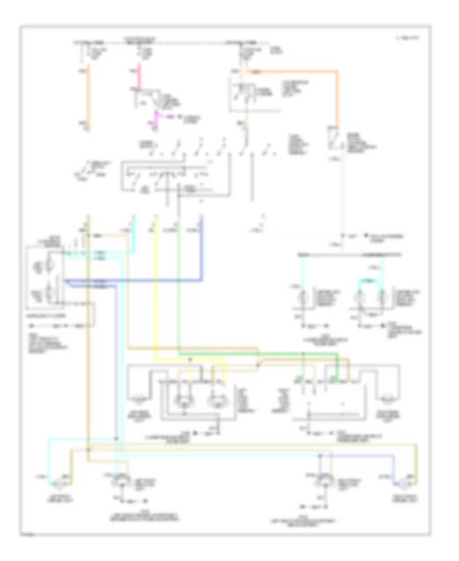 Exterior Light Wiring Diagram 1 of 2 for Oldsmobile Achieva S 1995