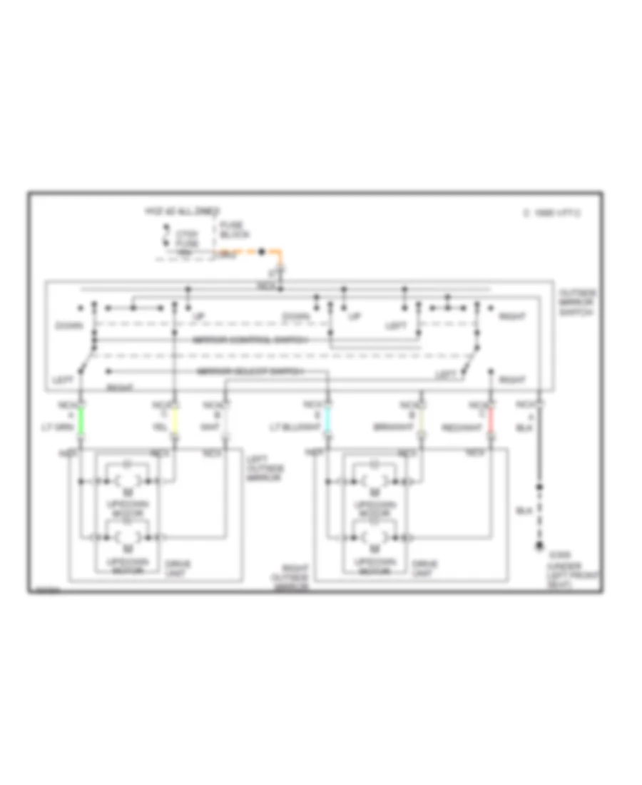 Power Mirror Wiring Diagram for Oldsmobile Achieva S 1995