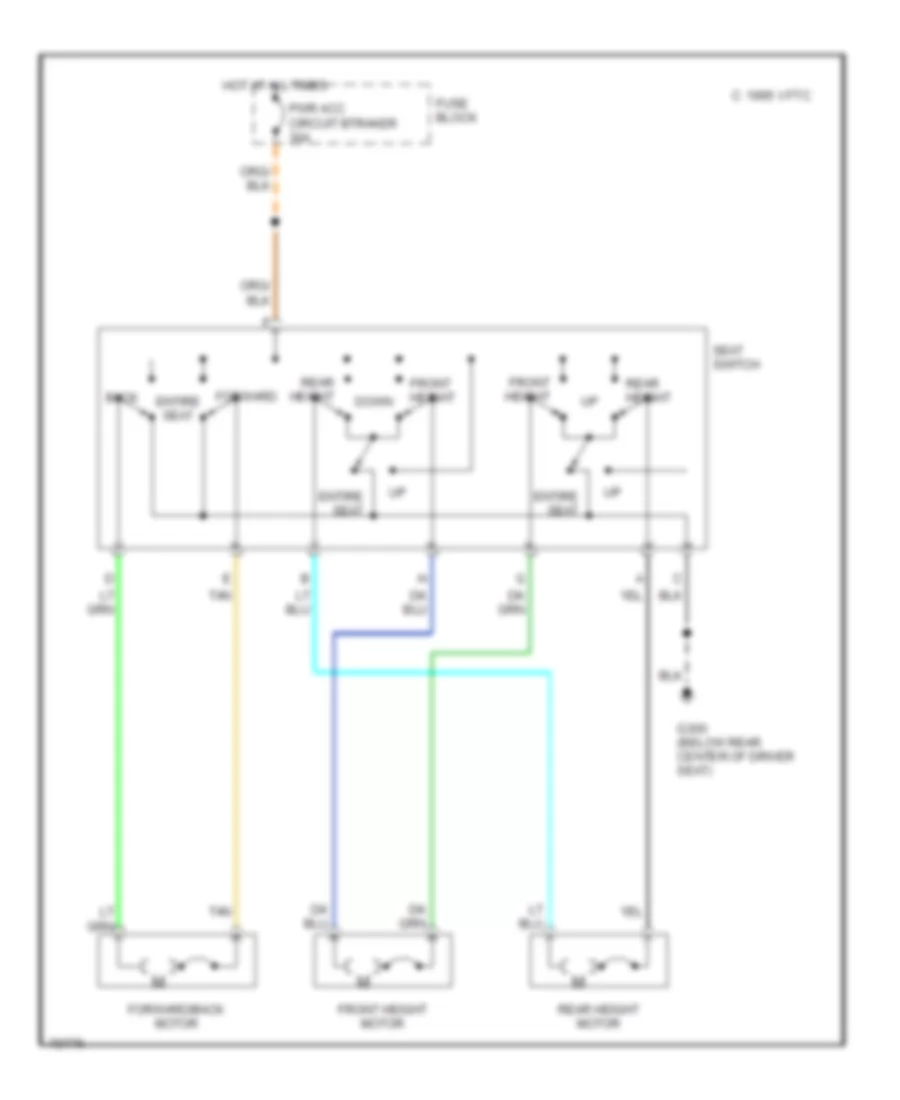 Power Seat Wiring Diagrams for Oldsmobile Achieva S 1995