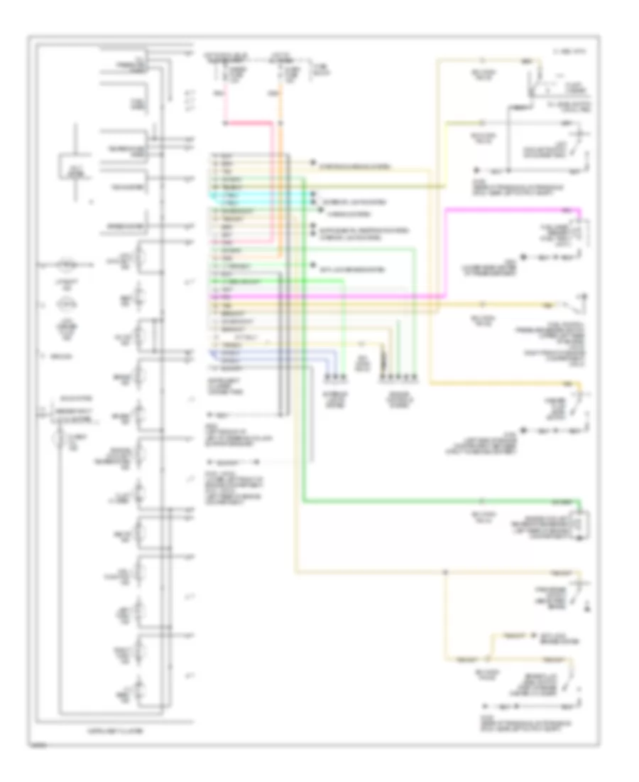 Instrument Cluster Wiring Diagram, Gauges Cluster for Oldsmobile Achieva SL 1995