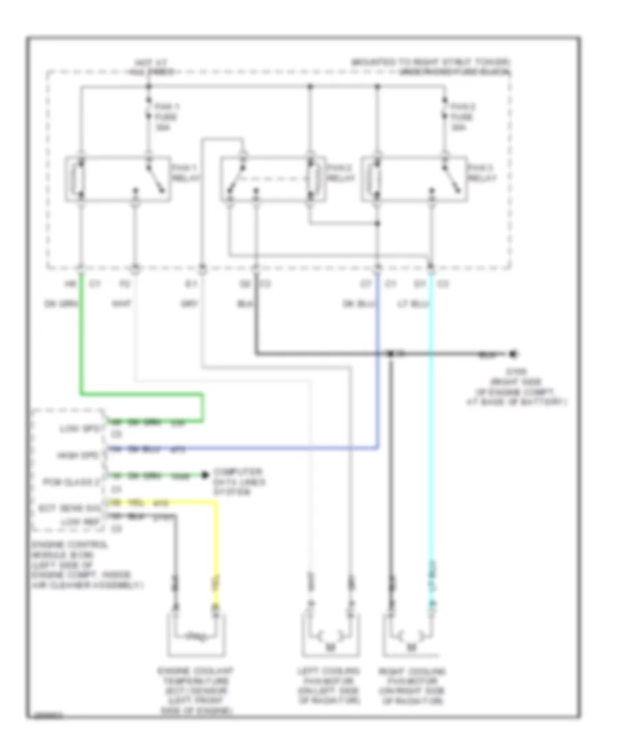 5.3L ВИН К, Электросхема системы охлаждения для Pontiac Grand Prix GXP 2007