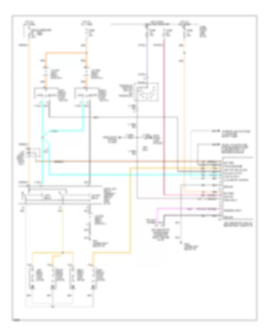 Remote/Keyless Entry Wiring Diagram, LE & SE для Pontiac Bonneville SSE 1990