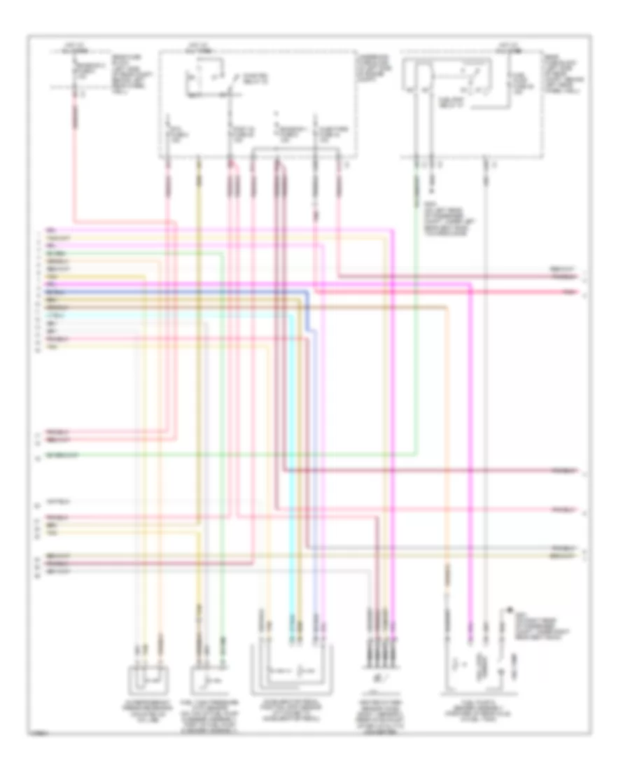 3.9L VIN 1, Электросхема системы управления двигателем (2 из 4) для Pontiac G6 2008